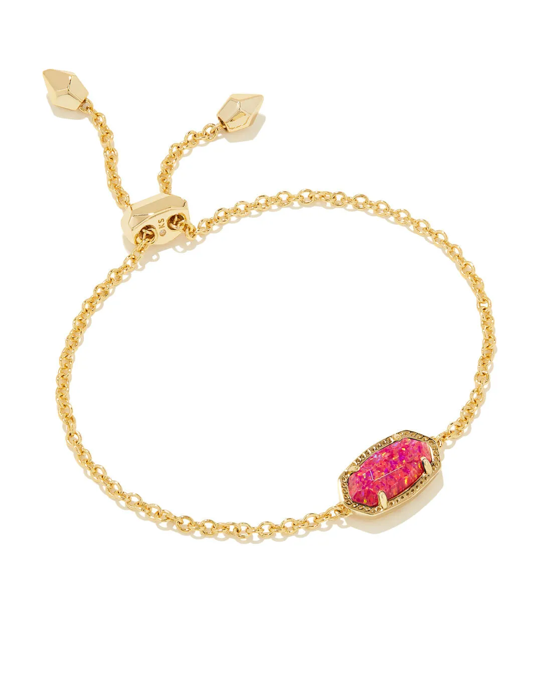 Elaina Delicate Chain Bracelet Gold - Berry Kyocera Opal