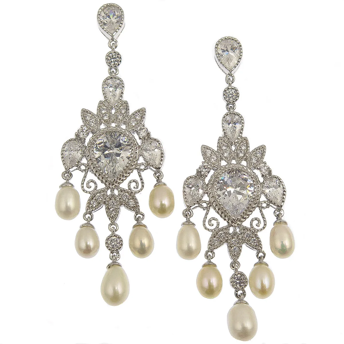 Eliana Freshwater Pearl Chandelier Bridal Earring