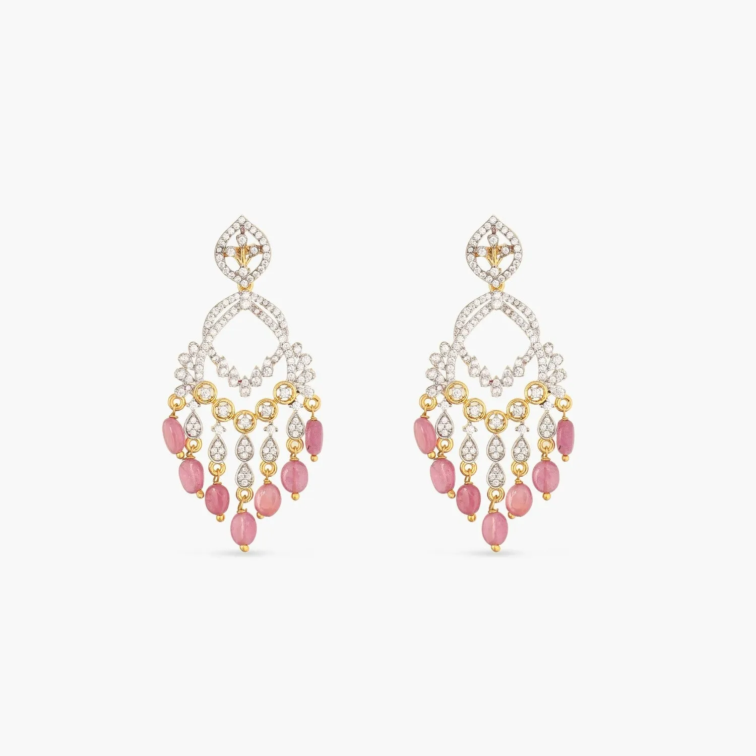 Eliza Nakshatra CZ Chandelier Earrings