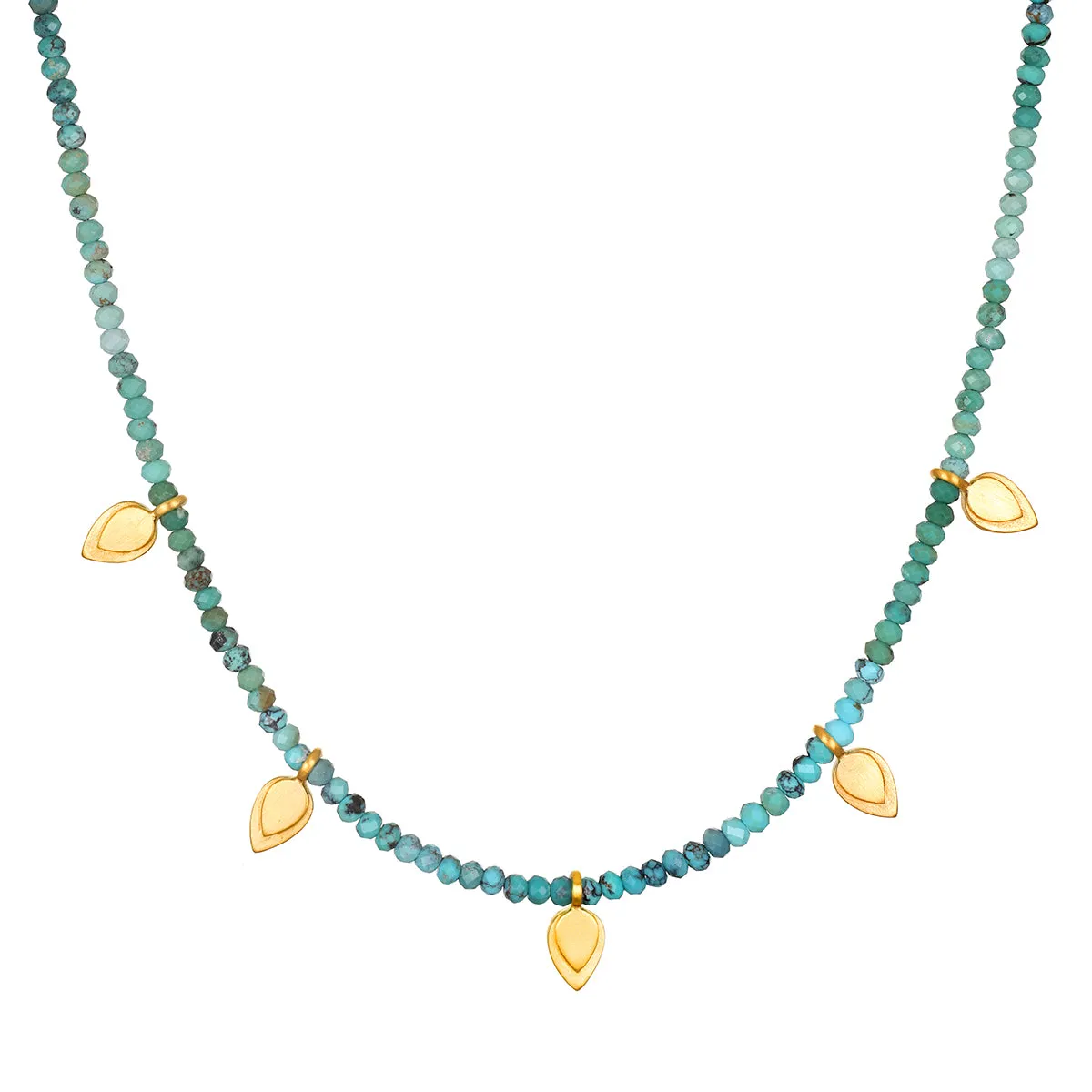 Emerging Hope Turquoise Petal Choker Necklace