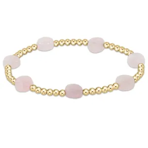 enewton: Admire Gold 3mm Bead Bracelet - Pink Opal