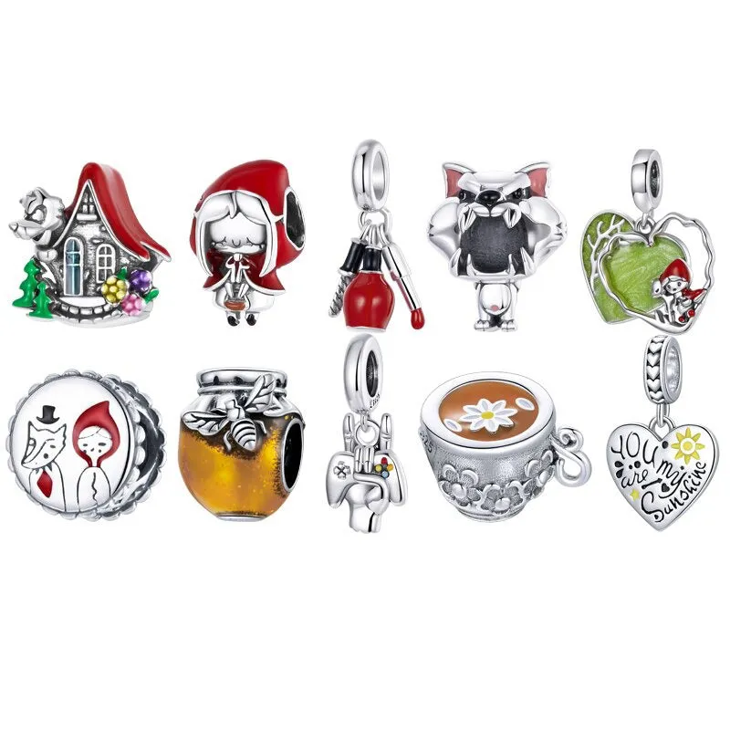 Fairy Tale Inspired Sterling Silver Multi Charms and Pendants