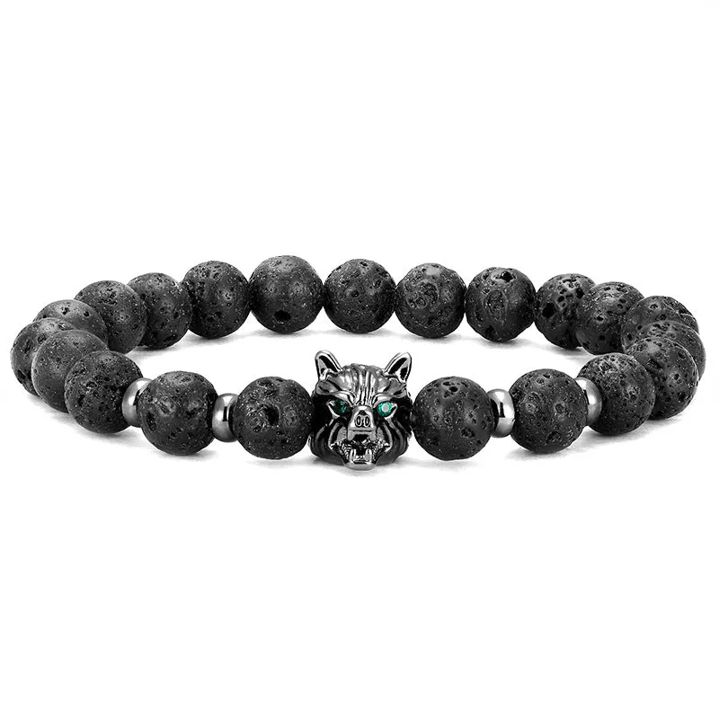 Fashion Charm Zircon Wolf Head Bracelet