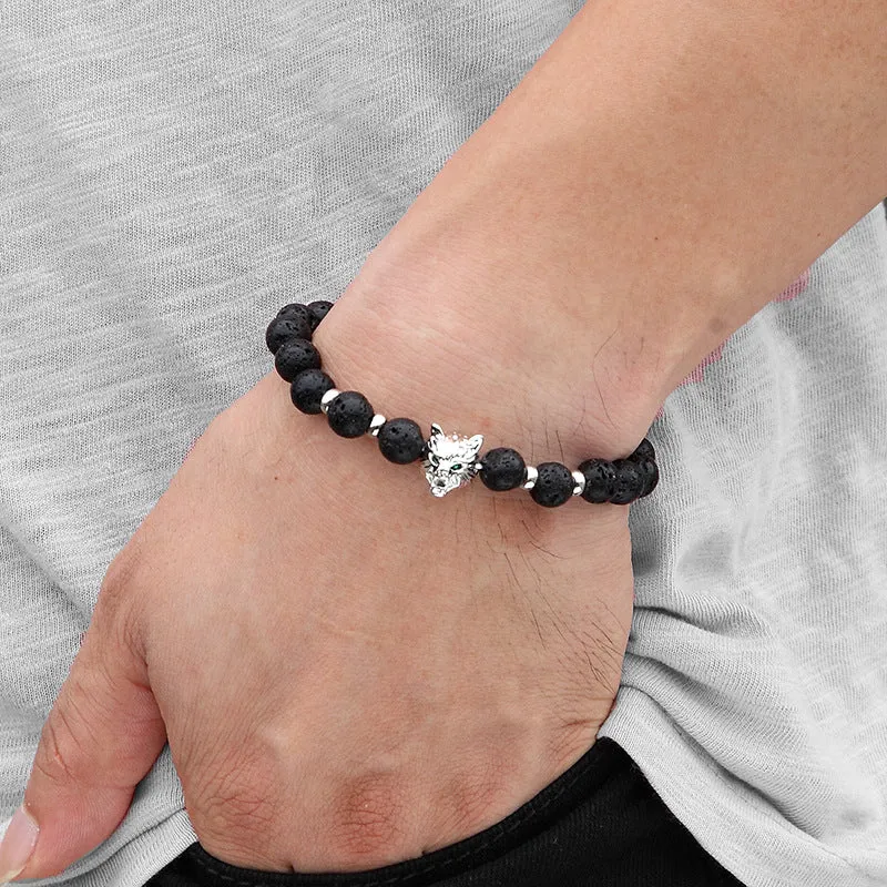 Fashion Charm Zircon Wolf Head Bracelet