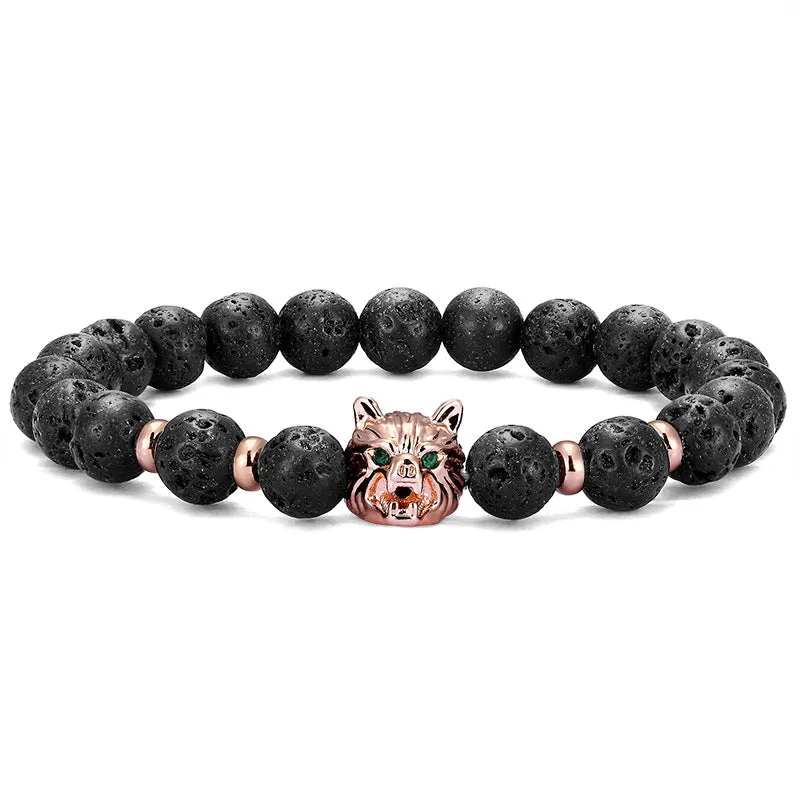 Fashion Charm Zircon Wolf Head Bracelet