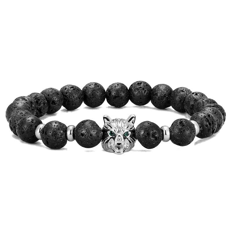 Fashion Charm Zircon Wolf Head Bracelet