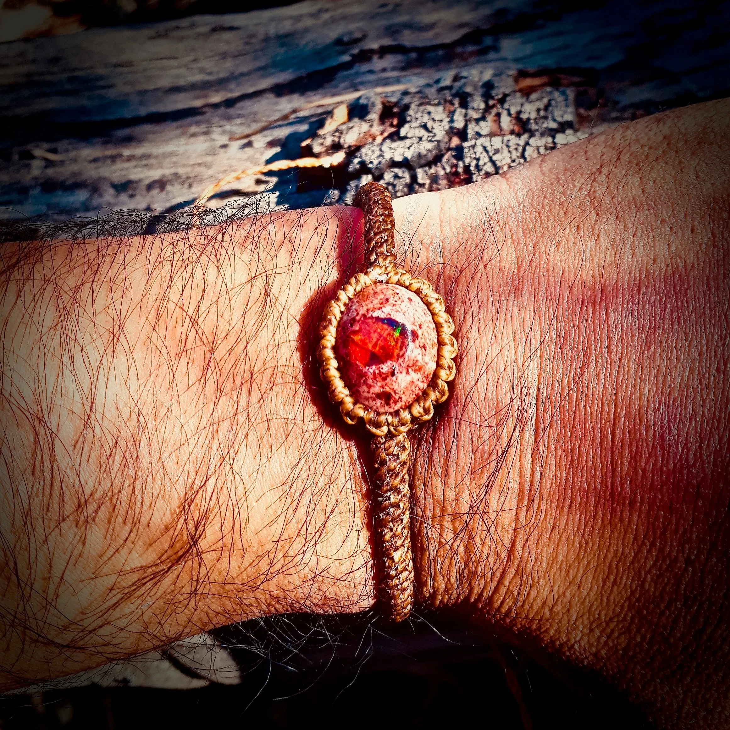 Fire opal bracelet