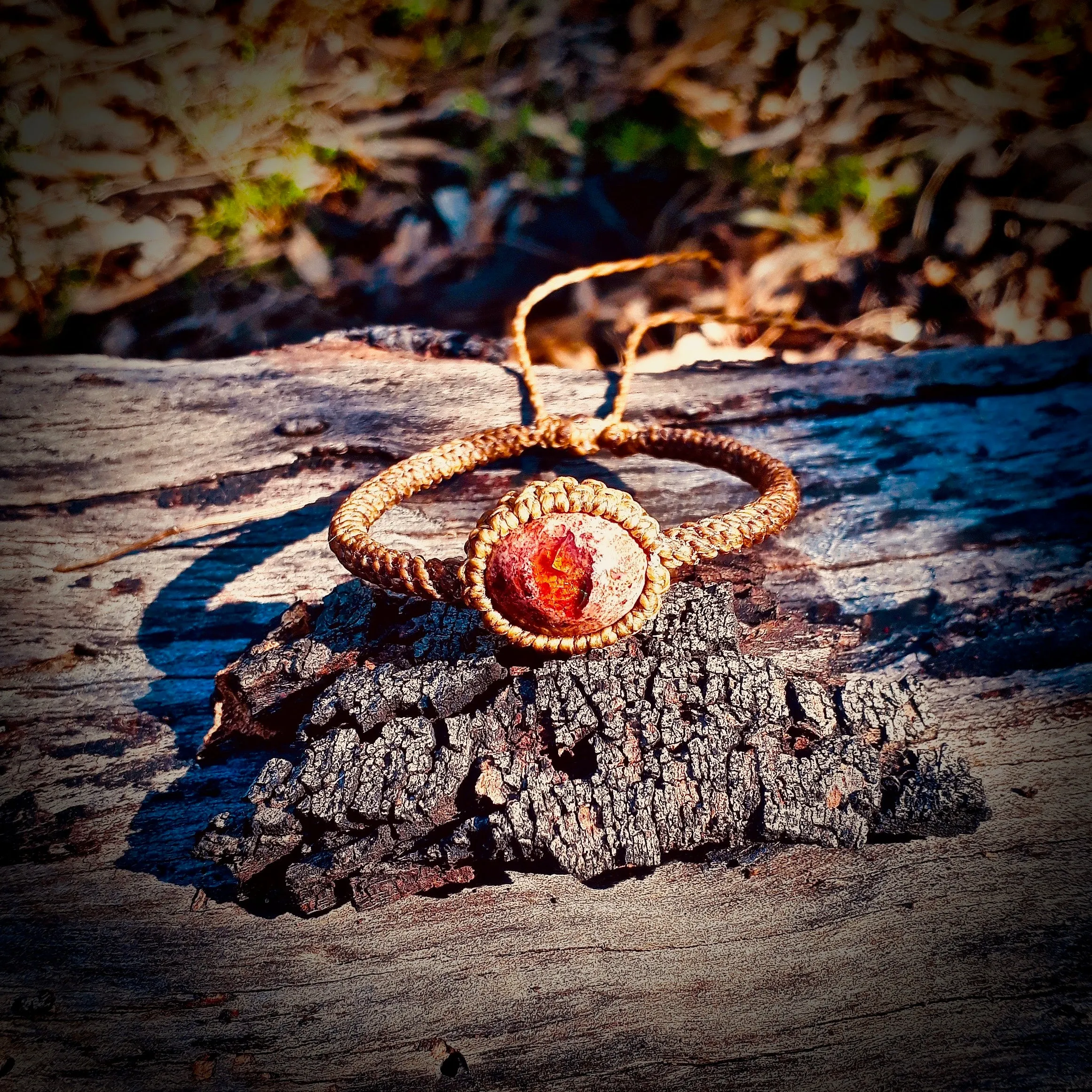 Fire opal bracelet