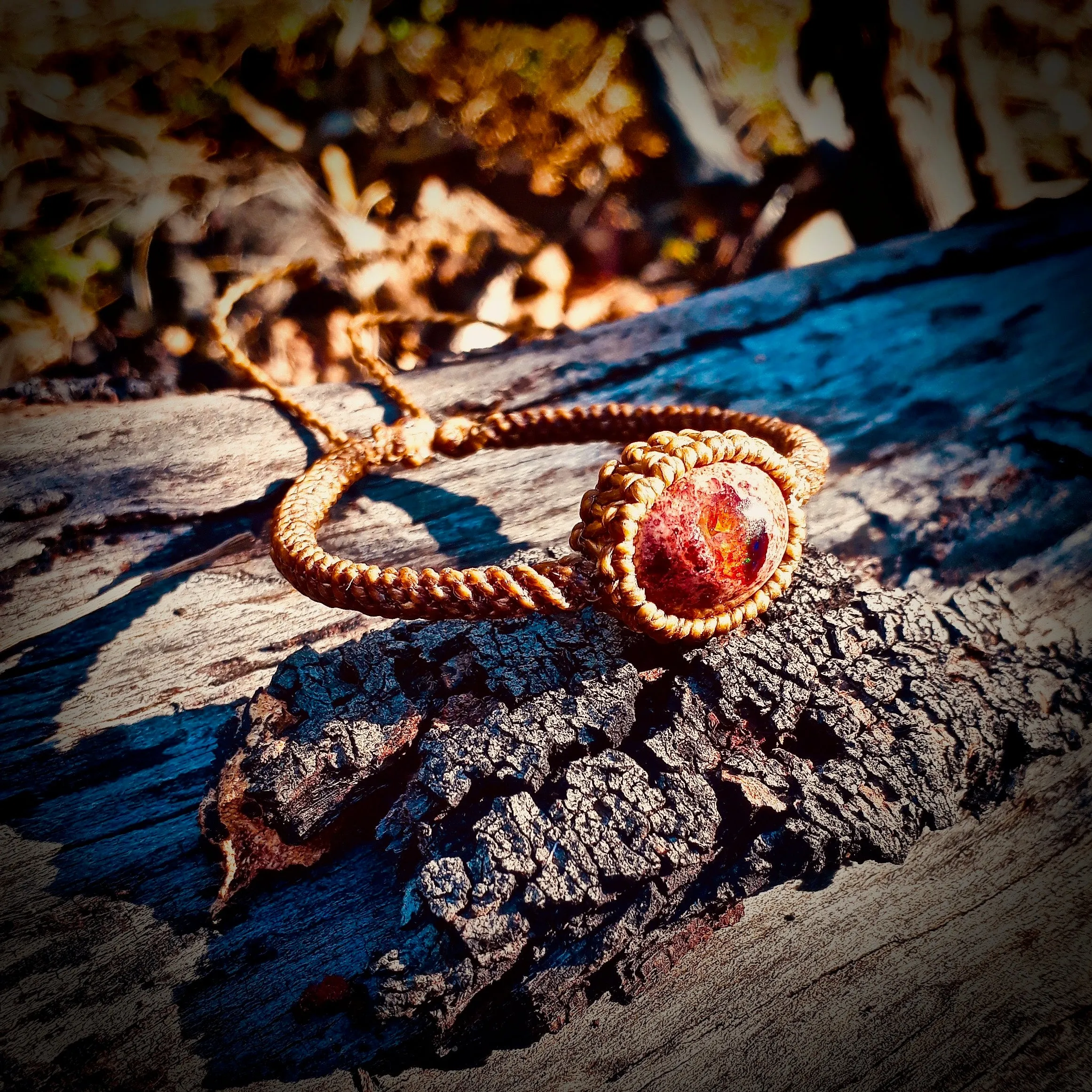 Fire opal bracelet