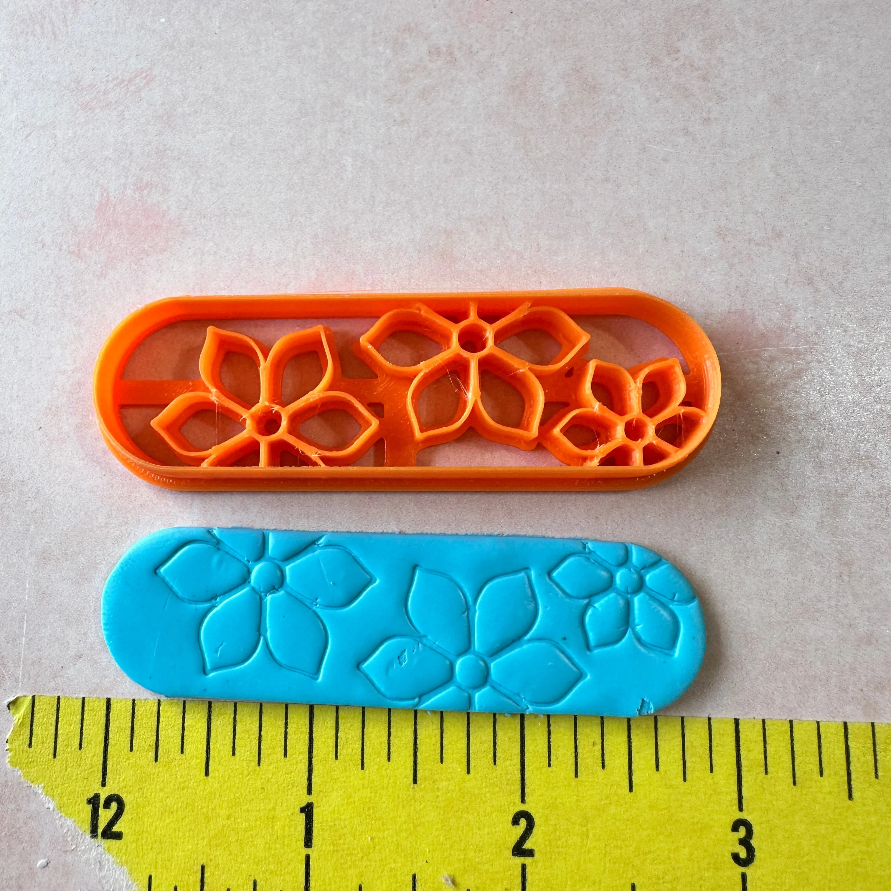 Floral # 1 Barrette Hair clip clay cutter