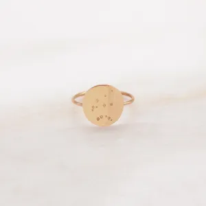 Gaia Zodiac Constellation Ring