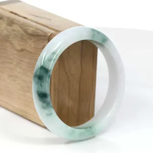 Genuine Burmese Blue Green & Lavender Jadeite Jade Bangle Bracelet (58.14mm)#T074