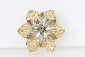 GOLD SILVER BROOCH