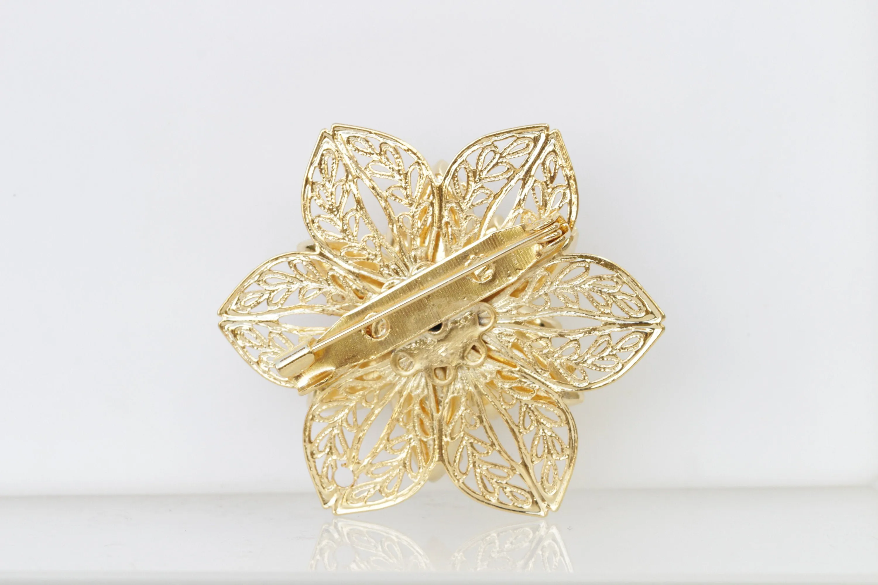 GOLD SILVER BROOCH