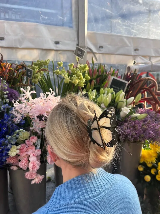 Hand-Painted Monarch Butterfly Hair Claw