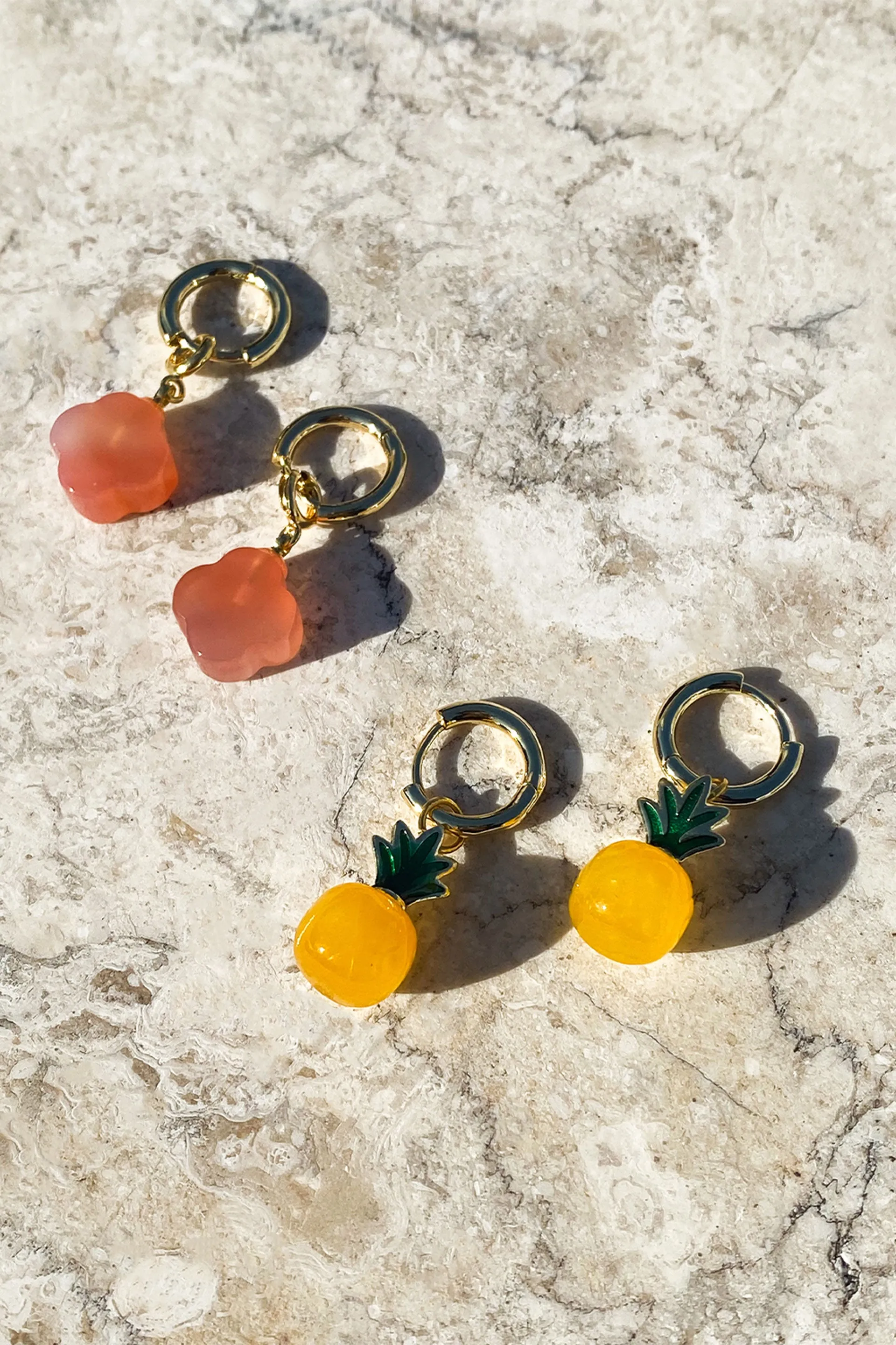 Harvest — Jade stone charm earrings