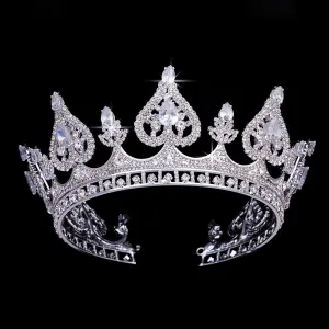 Hearts of Luxury Elegant Cubic Zirconia Crown - High-Quality Zircon