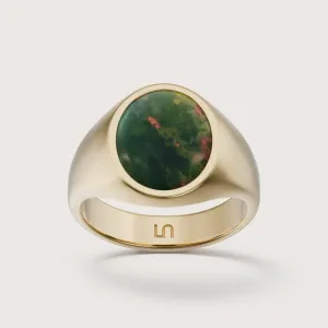 Heritage Bloodstone Oval Signet Ring