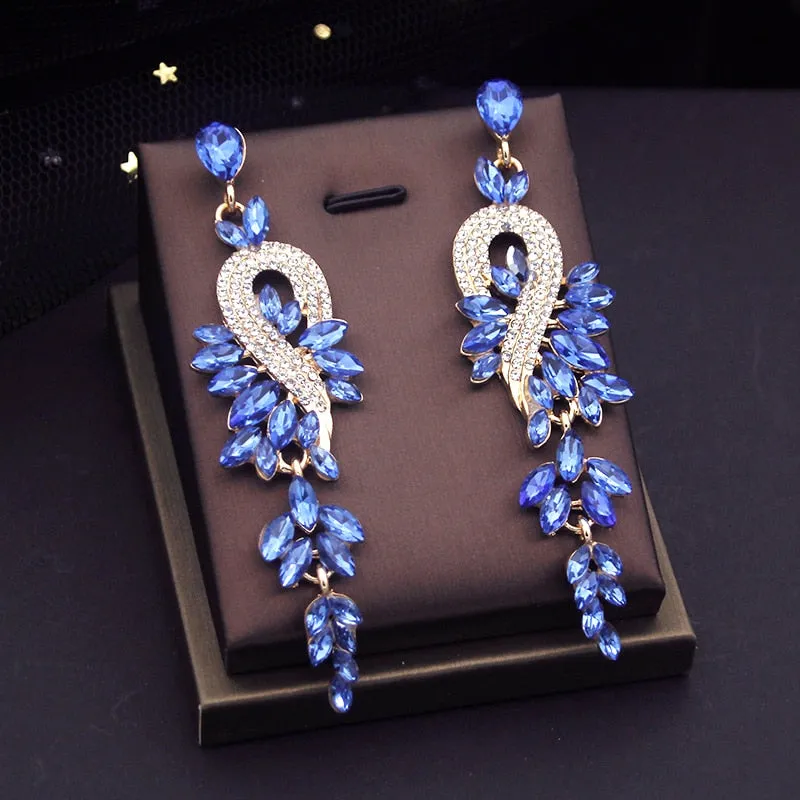 Highness Luxury Tiara and Earrings Set - Assorted Colors Available - Bridal  Crown- Quinceanera