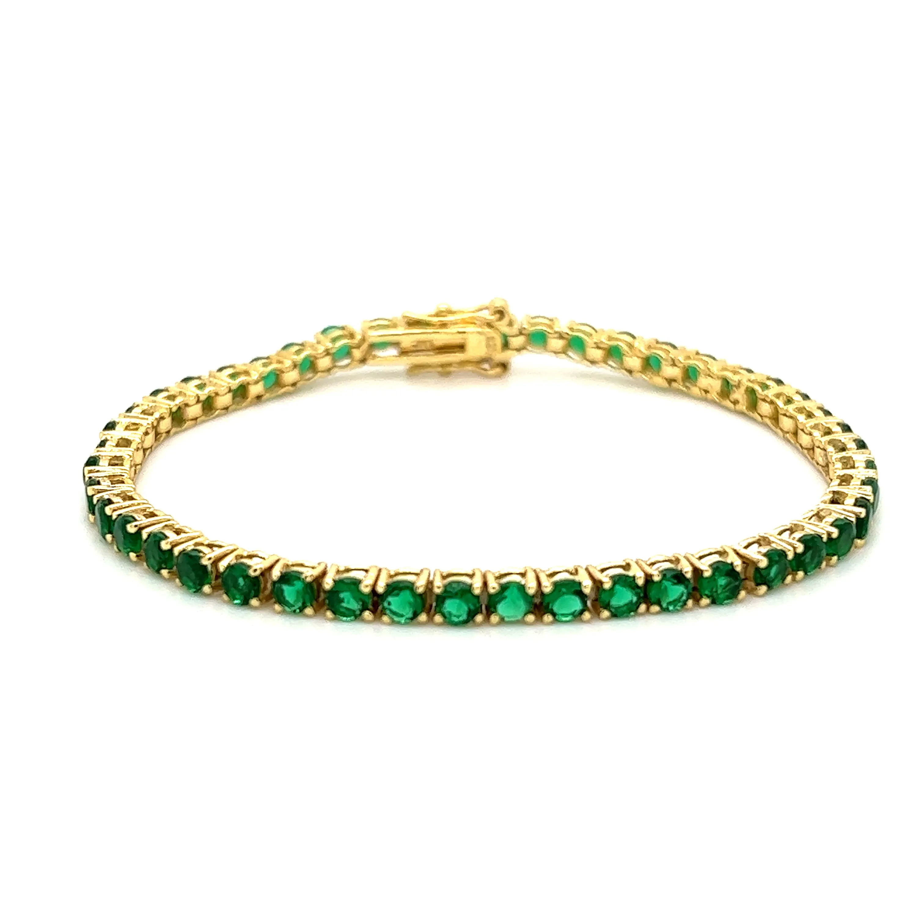 Ibiza Emerald Green CZ’s 4 Prong Tennis Bracelet