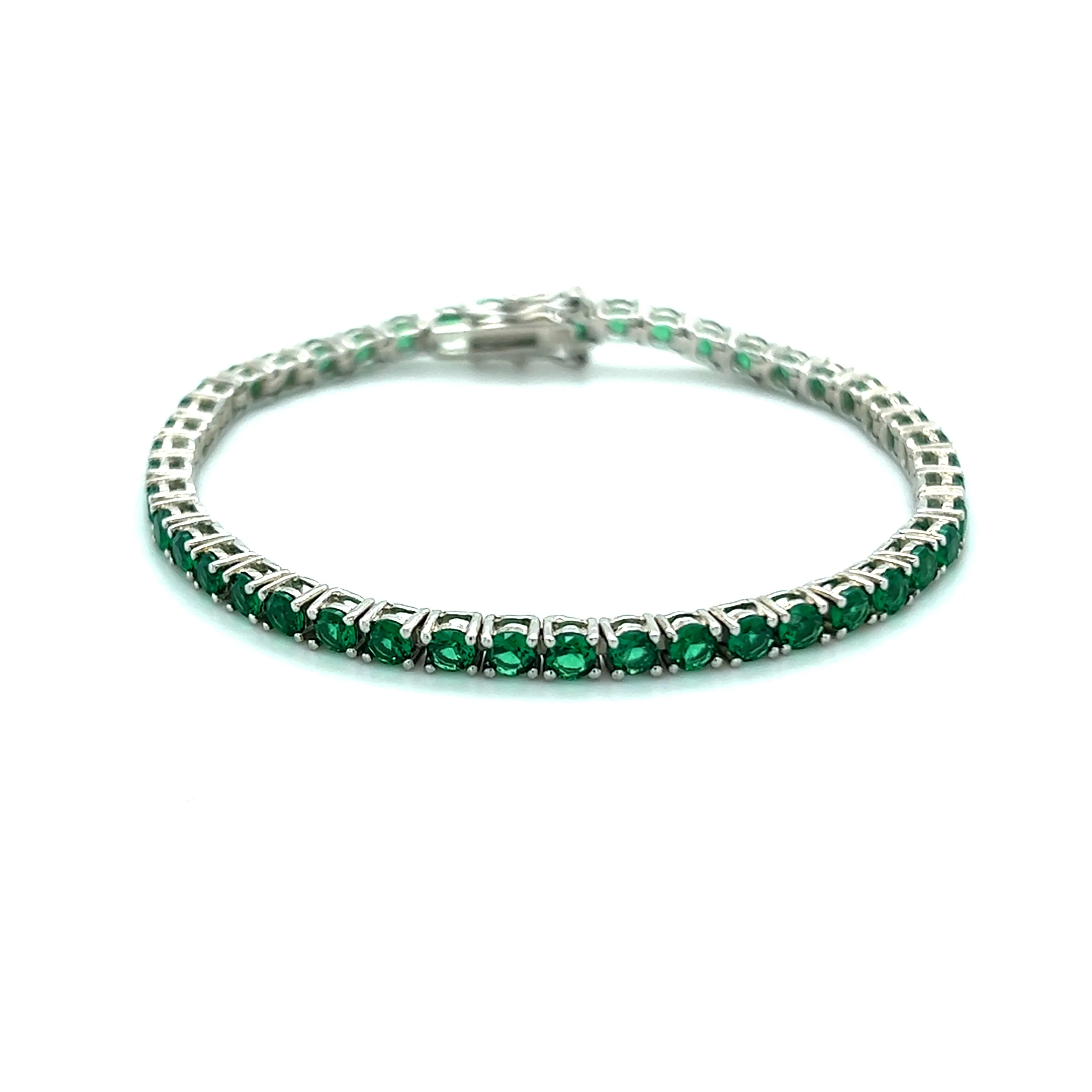 Ibiza Emerald Green CZ’s 4 Prong Tennis Bracelet