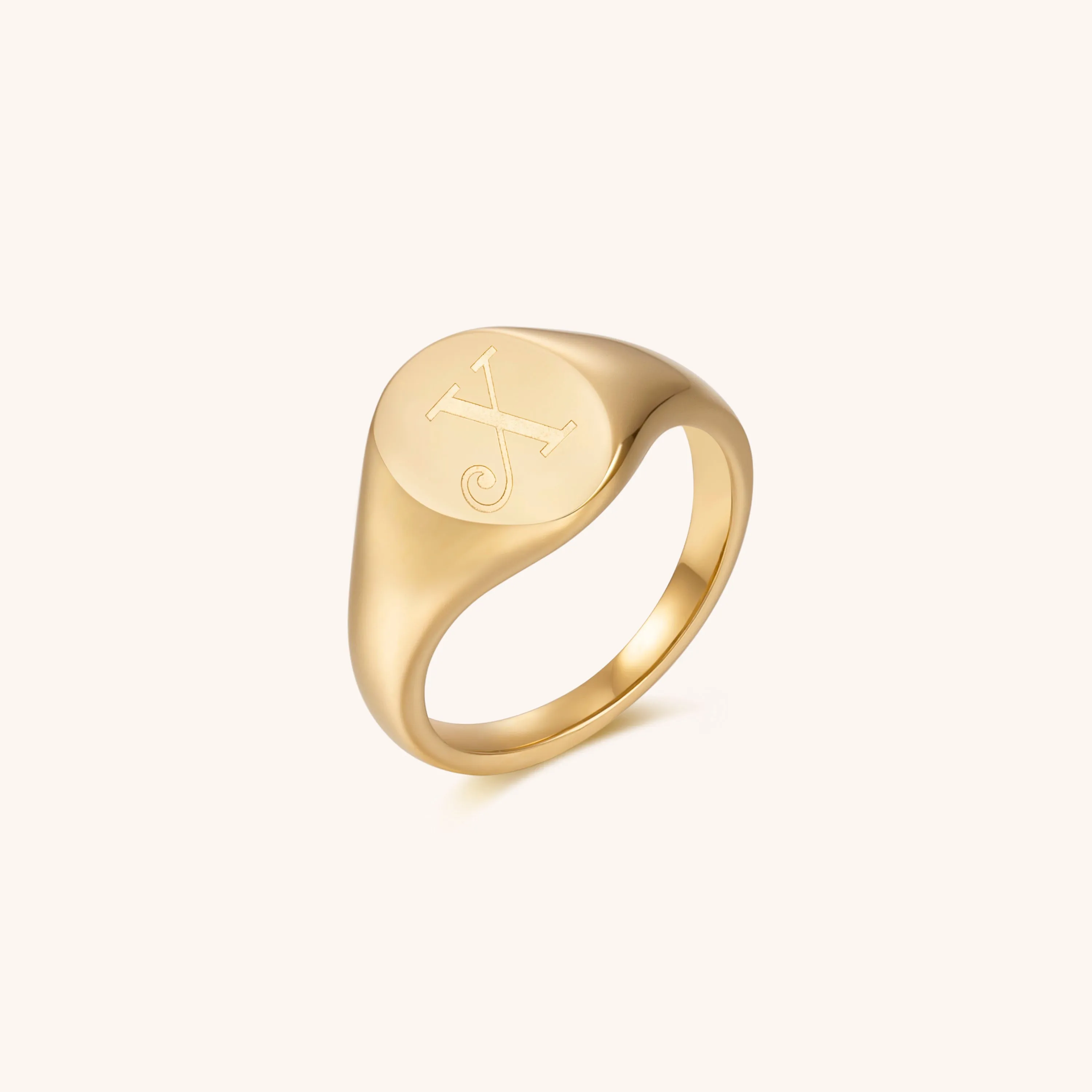 Initial Signet Ring - X