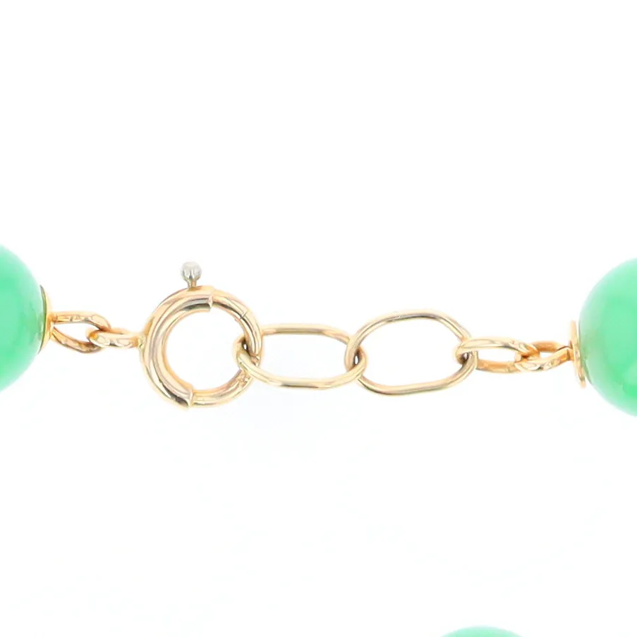 Jade Bead Bracelet 8.5"