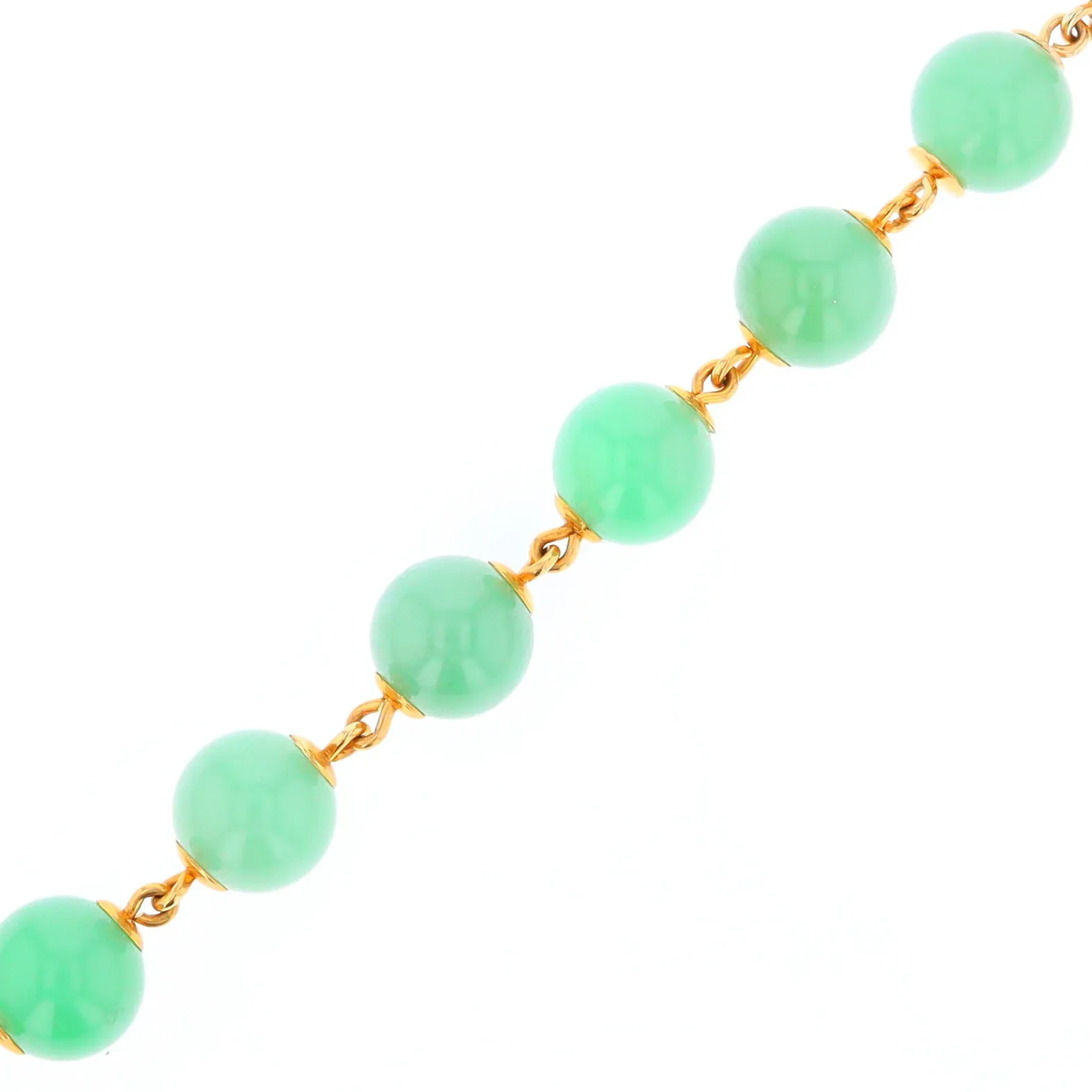 Jade Bead Bracelet 8.5"