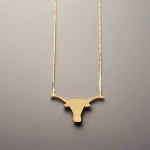 Karen Matte Gold Longhorn Necklace