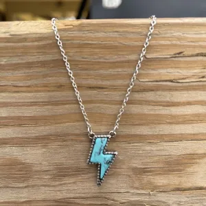 Lightning Bolt Stone Necklace