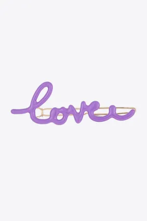 LOVE Alloy Barrette