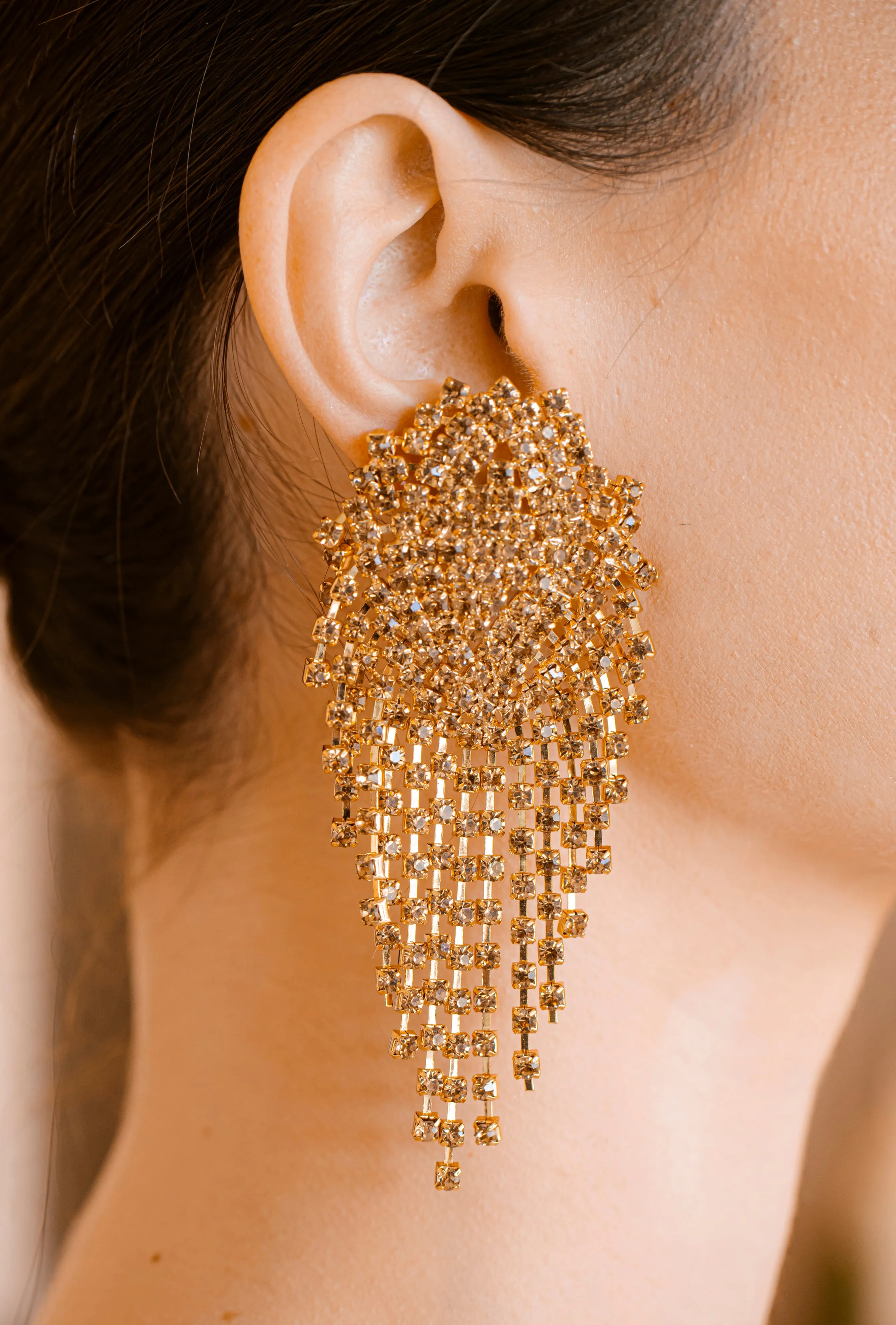 Luminous Chandelier Earrings | Gold