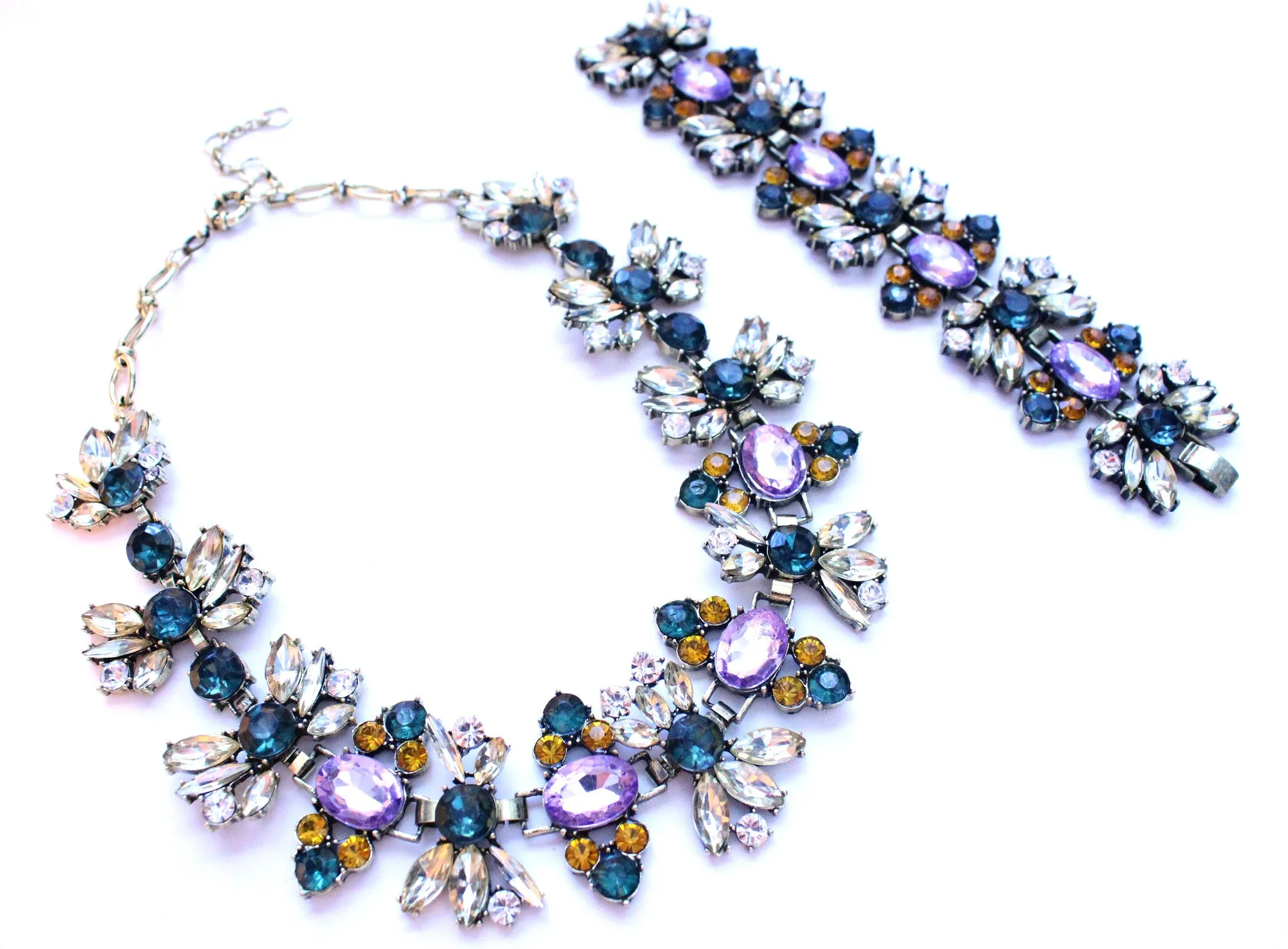 Luxe Vintage Inspired Crystal Statement Necklace