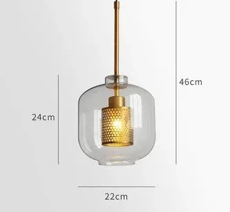 Majken Glass Grill Pendant Light