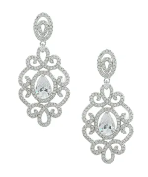 Marisol Crystal Filagree Chandelier Earrings