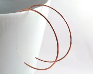 Medium Copper Hoop Earrings