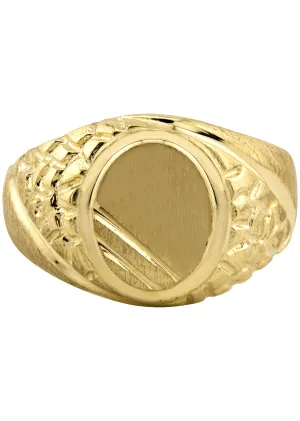 Mens Signet Ring - 10K Gold | 6 Grams