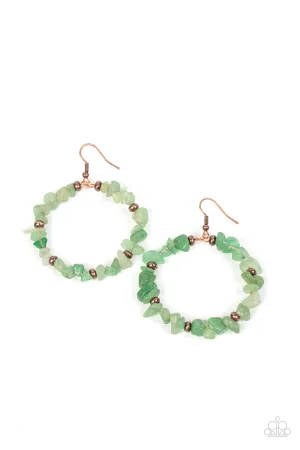 Mineral Mantra - Green Earrings - Paparazzi Accessories