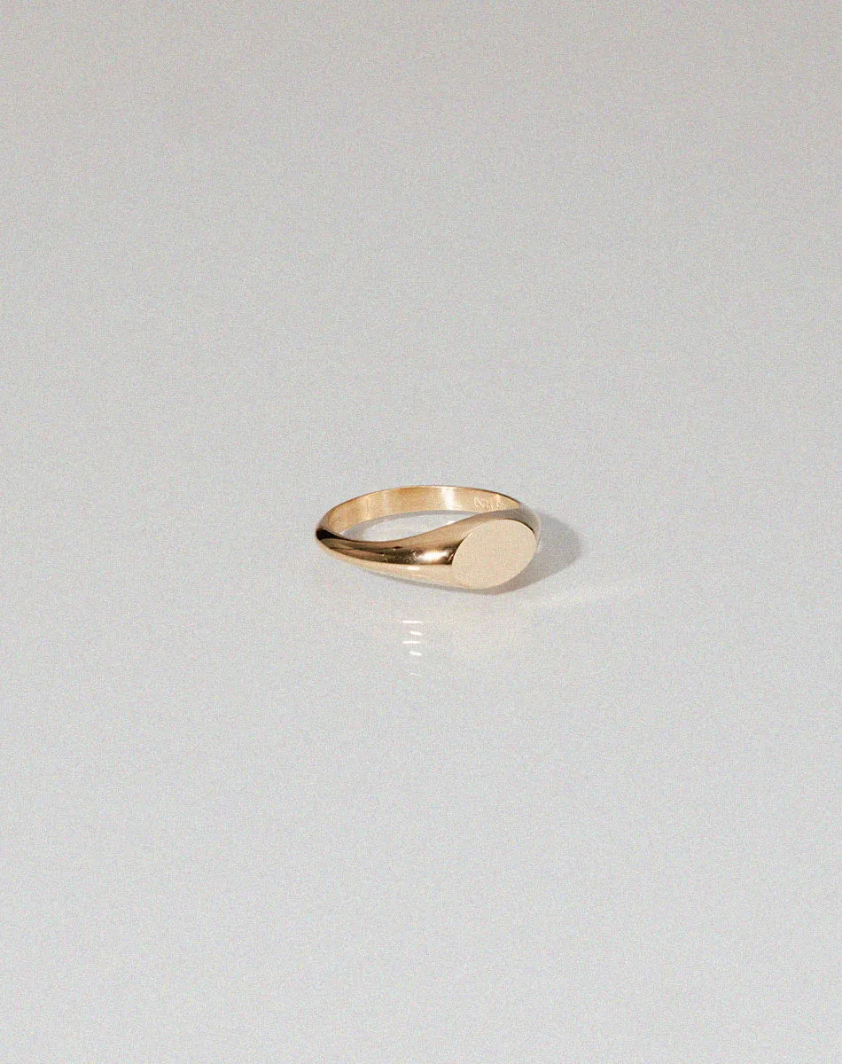 MINI MELROSE SIGNET RING - GOLD PLATED