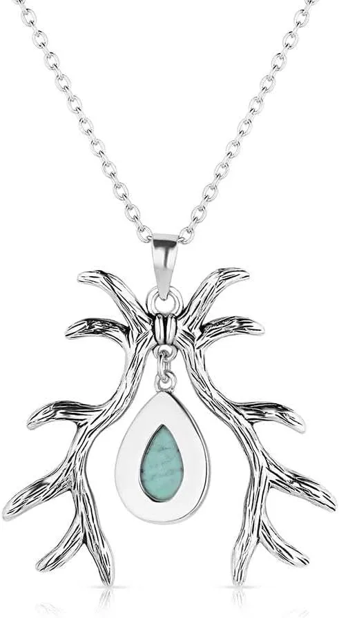 Montana Silversmiths Kristy Titus Pursue The Wild Nature's Gift 21" Elk Antler Necklace