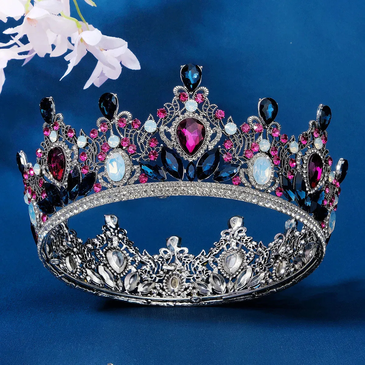 Multicolor Royal Crystal Crown Tiara