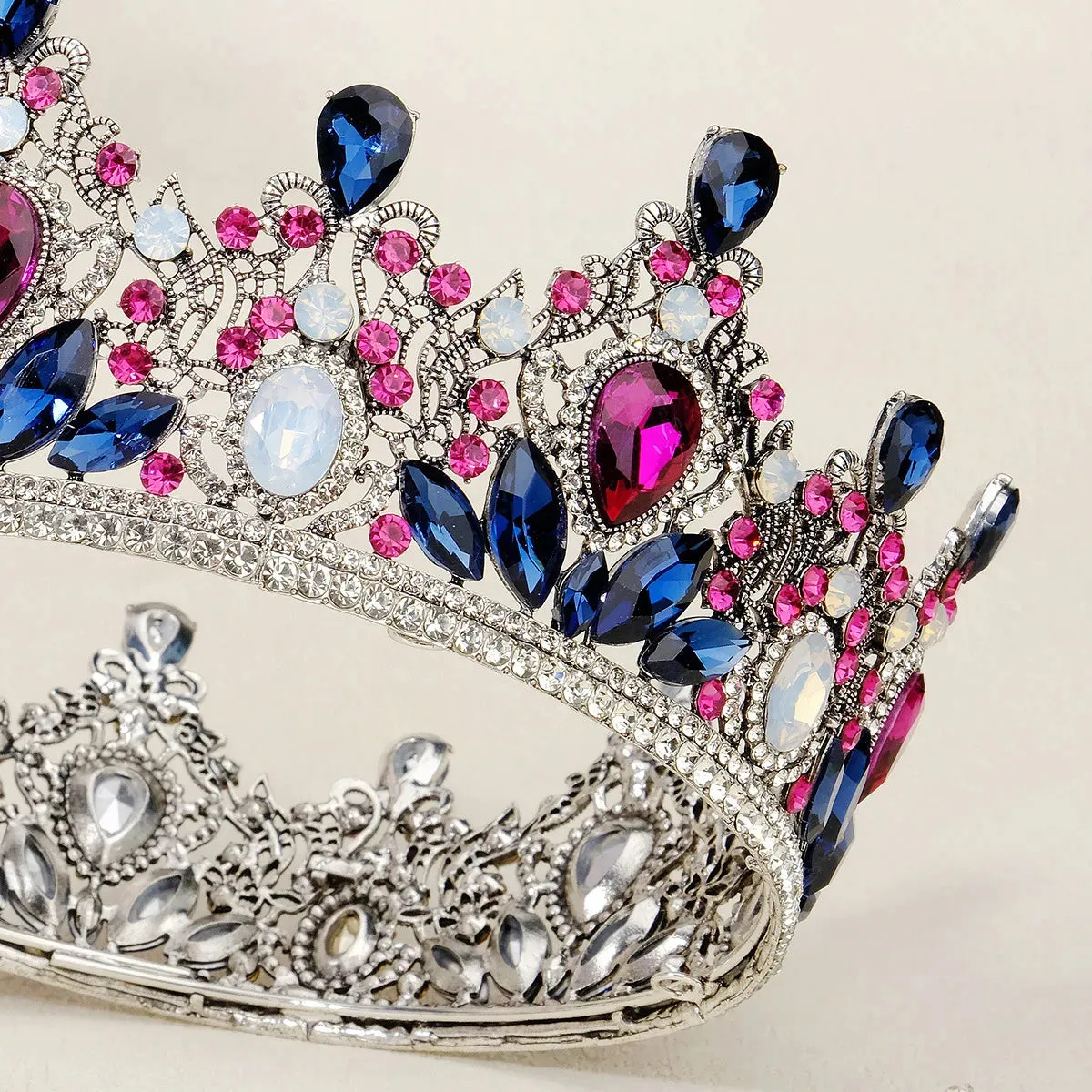 Multicolor Royal Crystal Crown Tiara