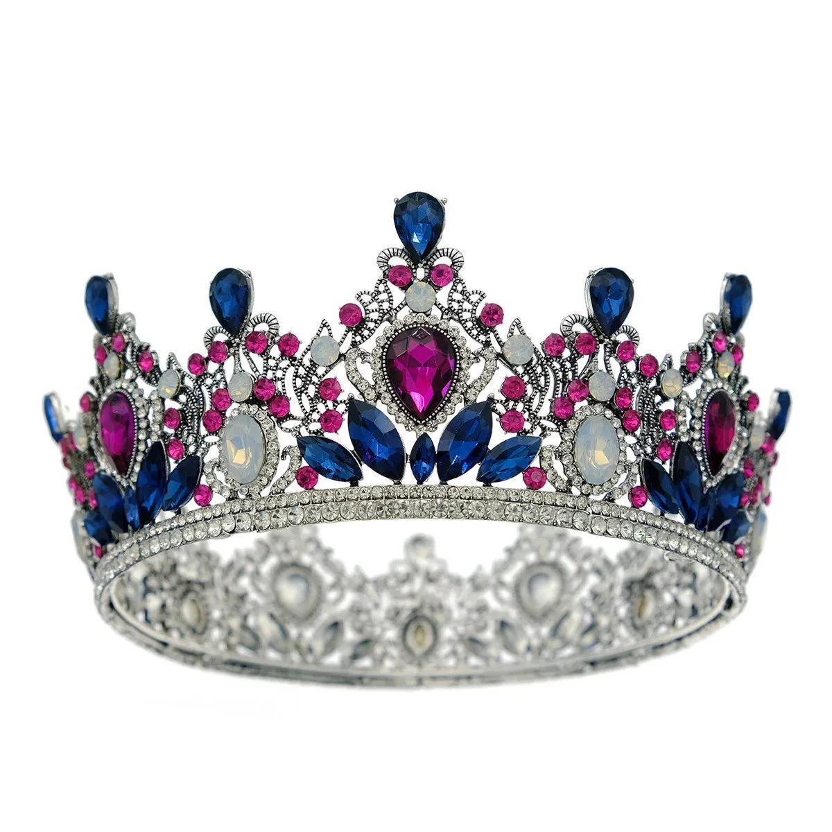 Multicolor Royal Crystal Crown Tiara