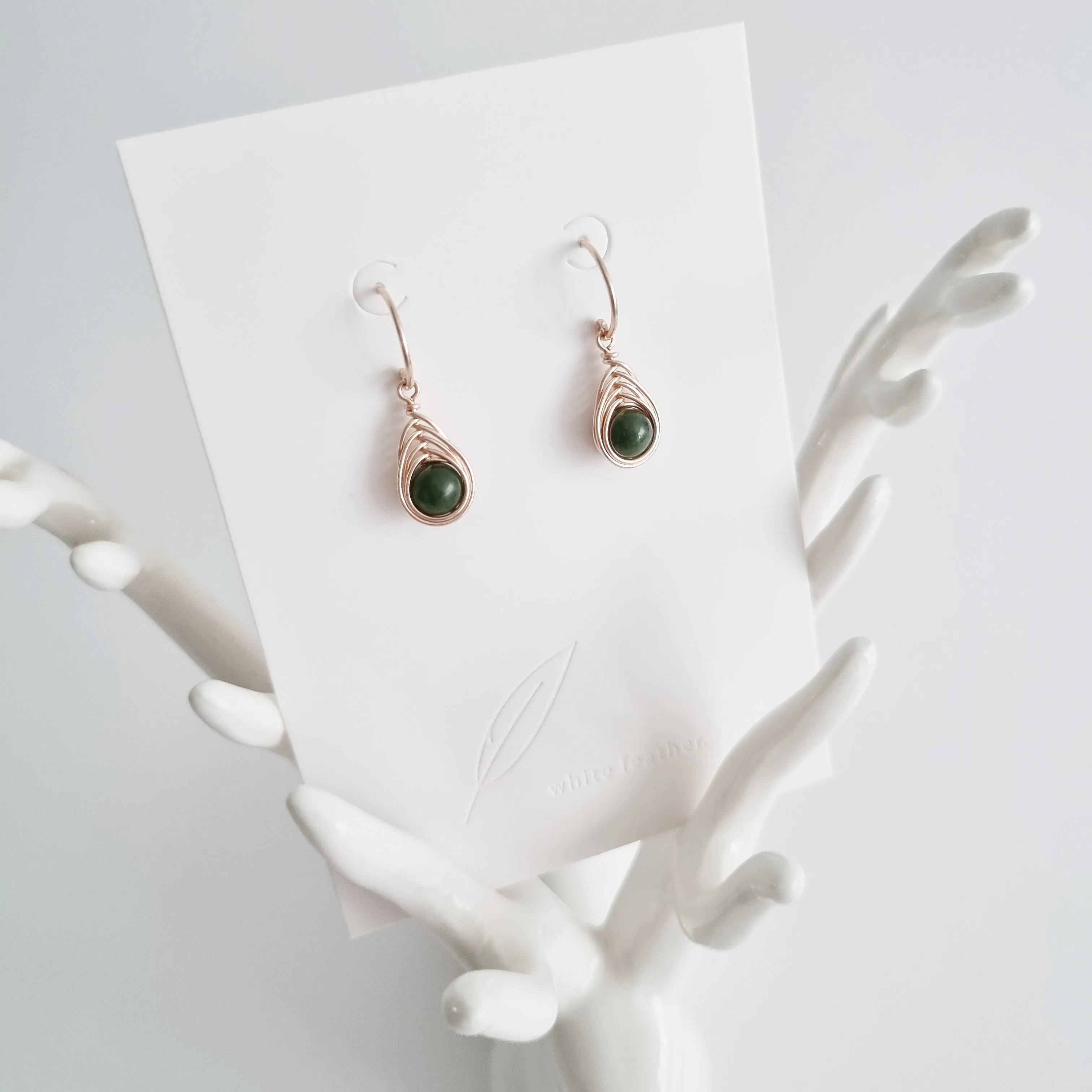 Naia Earrings / Nephrite