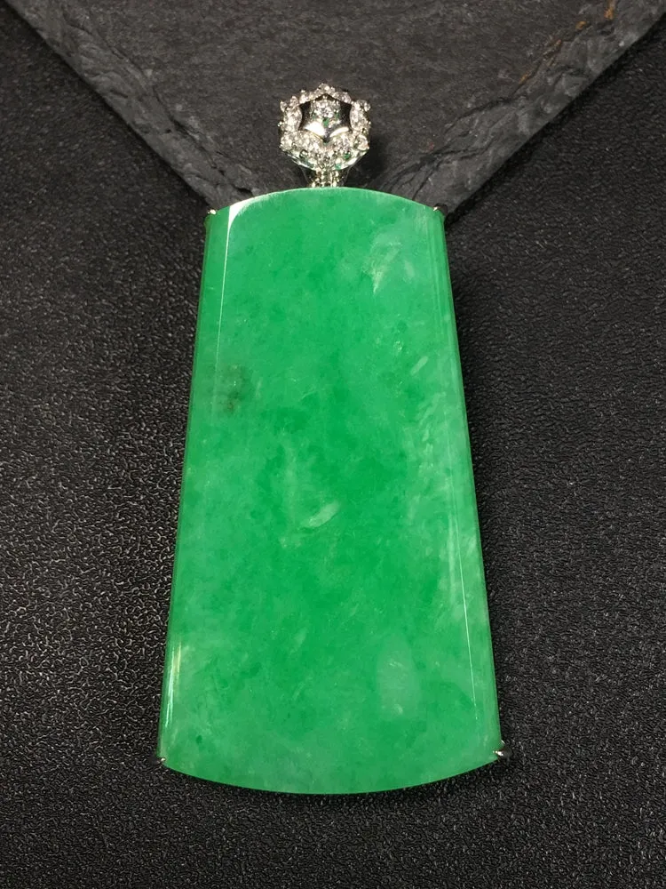 Natural Jade Pendant Jadeite Gold Pendant PT423