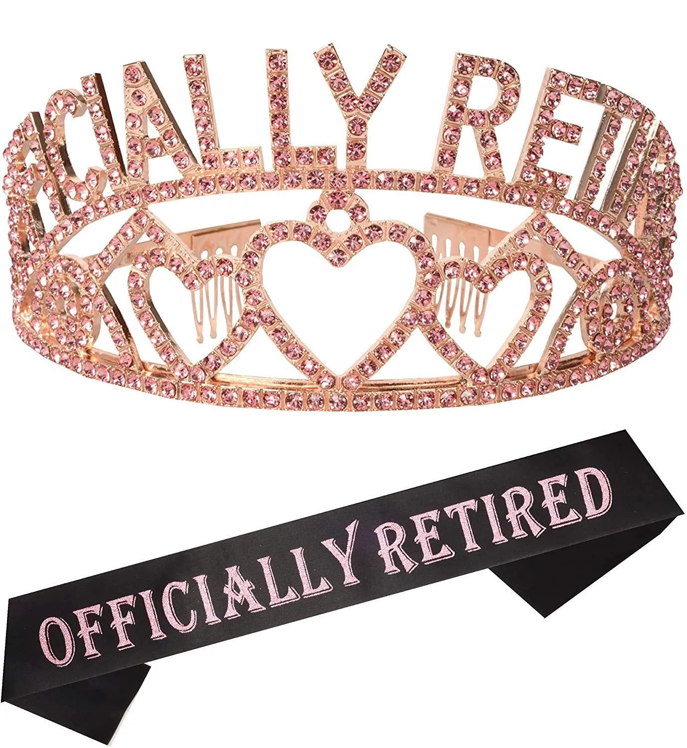 Officially Retired Retirement Party Set Pink, Officially Retired Tiara/Crown, Retirement