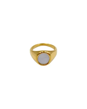 Oval Mother of Pearl Ring