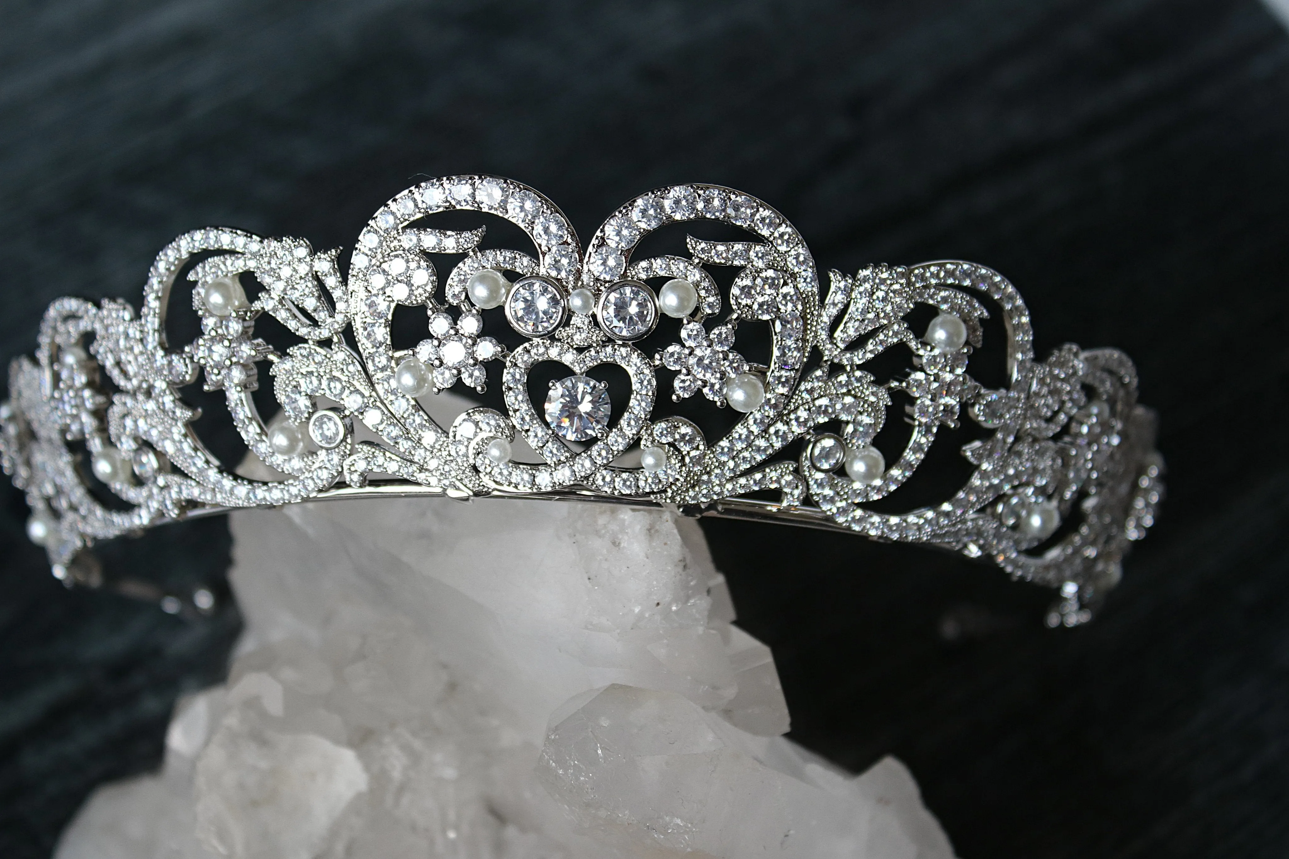 Pearled DIANA PRINCESS OF WALES Royal Bridal Tiara