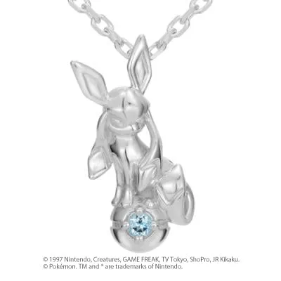 [Pokémon]Glaceon & Pokéball necklace platinium