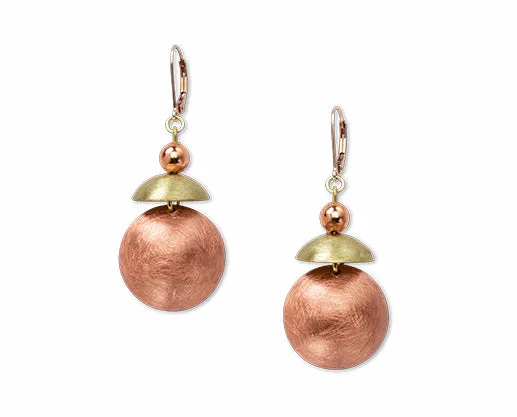 POND Playful Go-To Mixed Metal Dangle Earrings with Metal and Accent Bead Options from the SCULPTURAL Collection